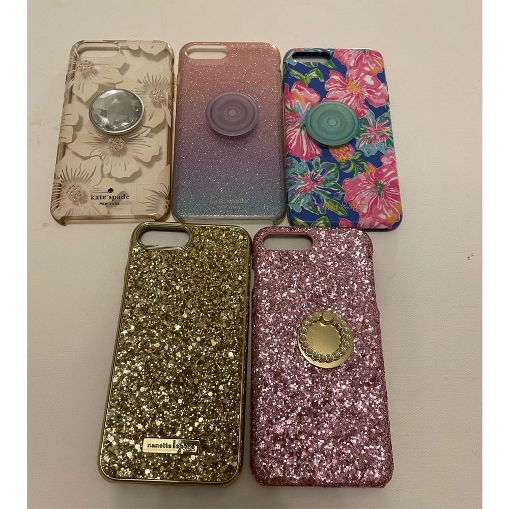 kate spade Floral and Glitter Phone Cases Set